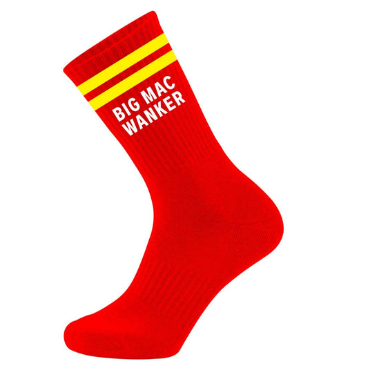 Big mac mcdonalds socks burger socks bigmmac mens socks womens socks funny socks red socks gifts funny gift 
