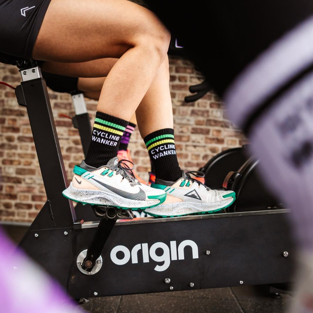 Cycling socks cycling wanker gym socks funny sovks hyrox crossfit Sox UK TM Fitness white socks