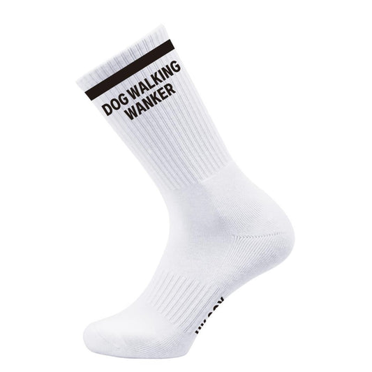 DOG WALKING SOCKS DOG PEGS QUOTES SOCKS GIFT IDEAS WANKER SOCKS WHITE SOCKS PETS Sox UK