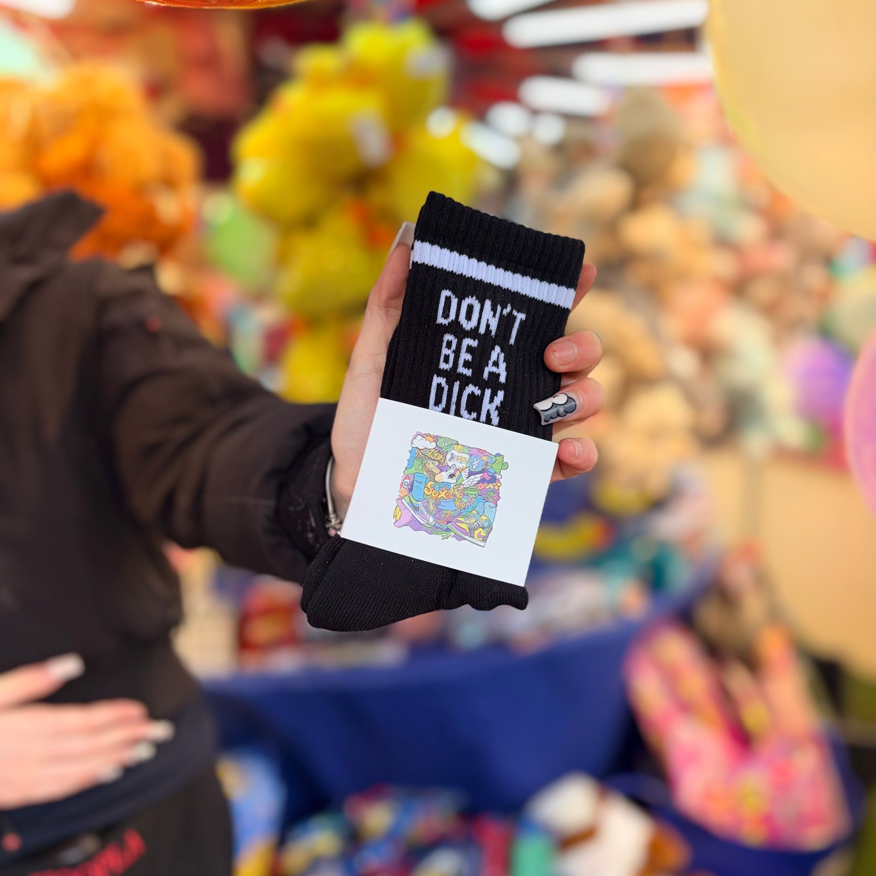DON’T BE A DICK Black socks - Sox UK