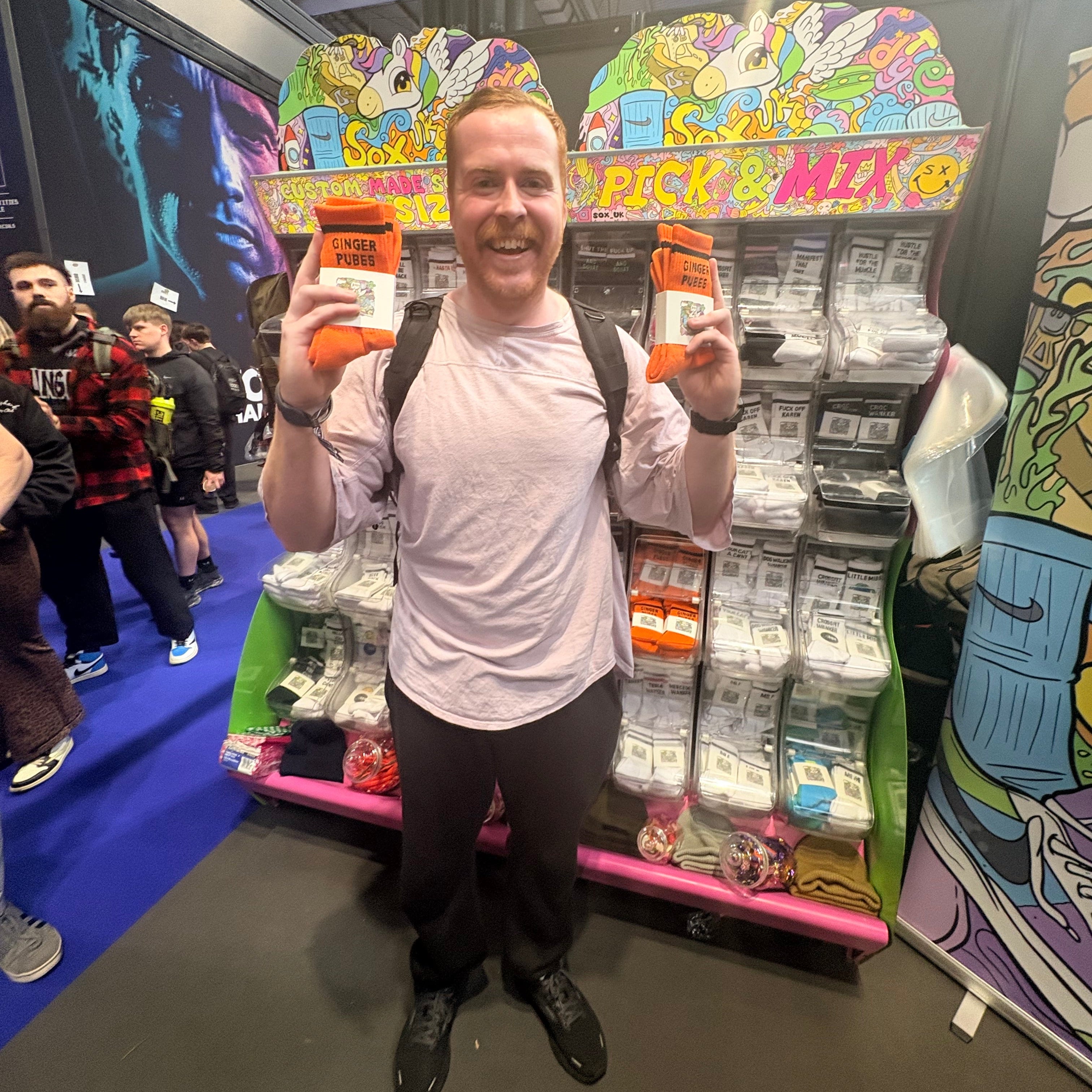 Ginger hair funny socks ginger pubes orange socks funny gift for ginger people rude socks Sox UK rude socks