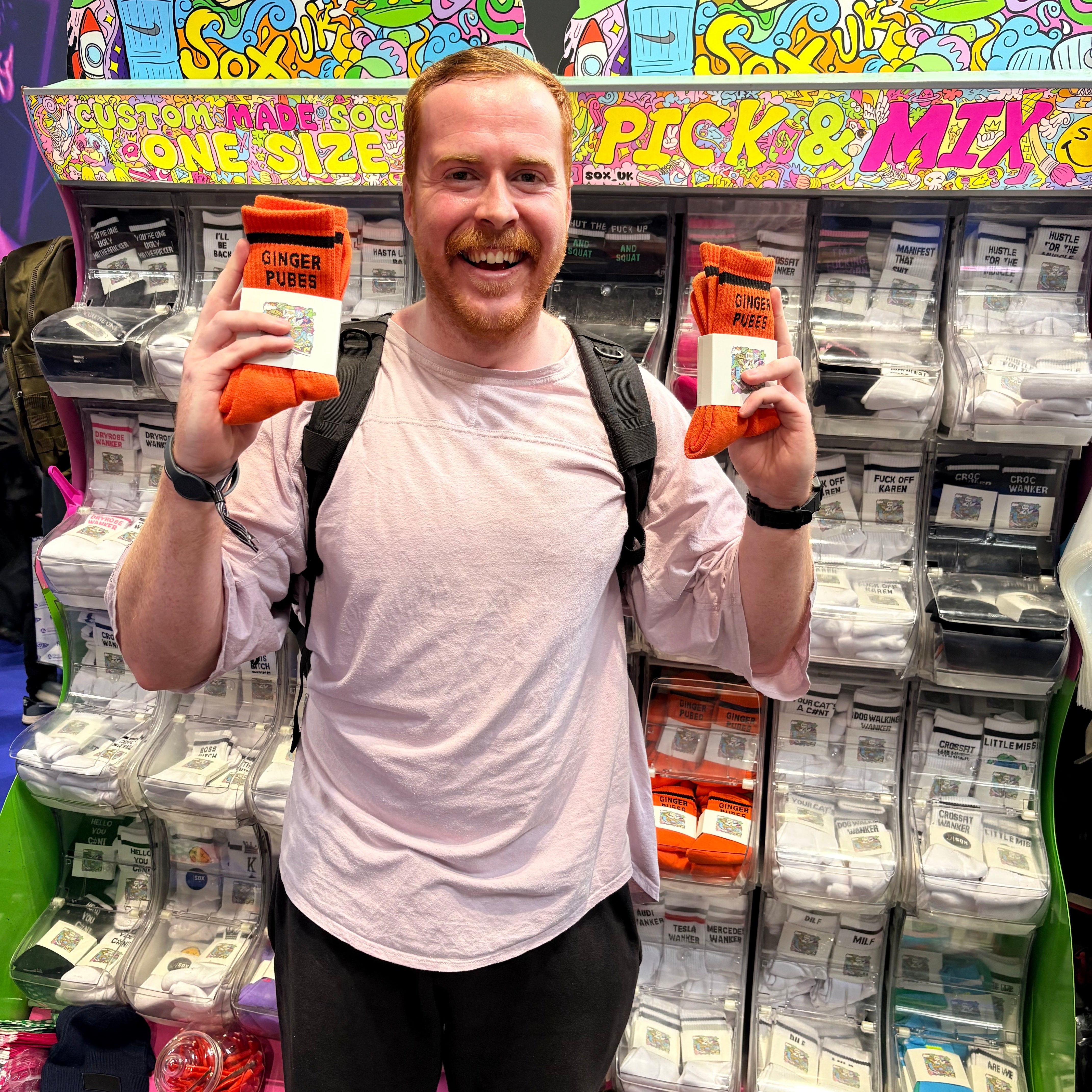 Ginger hair funny socks ginger pubes orange socks funny gift for ginger people rude socks Sox UK rude socks