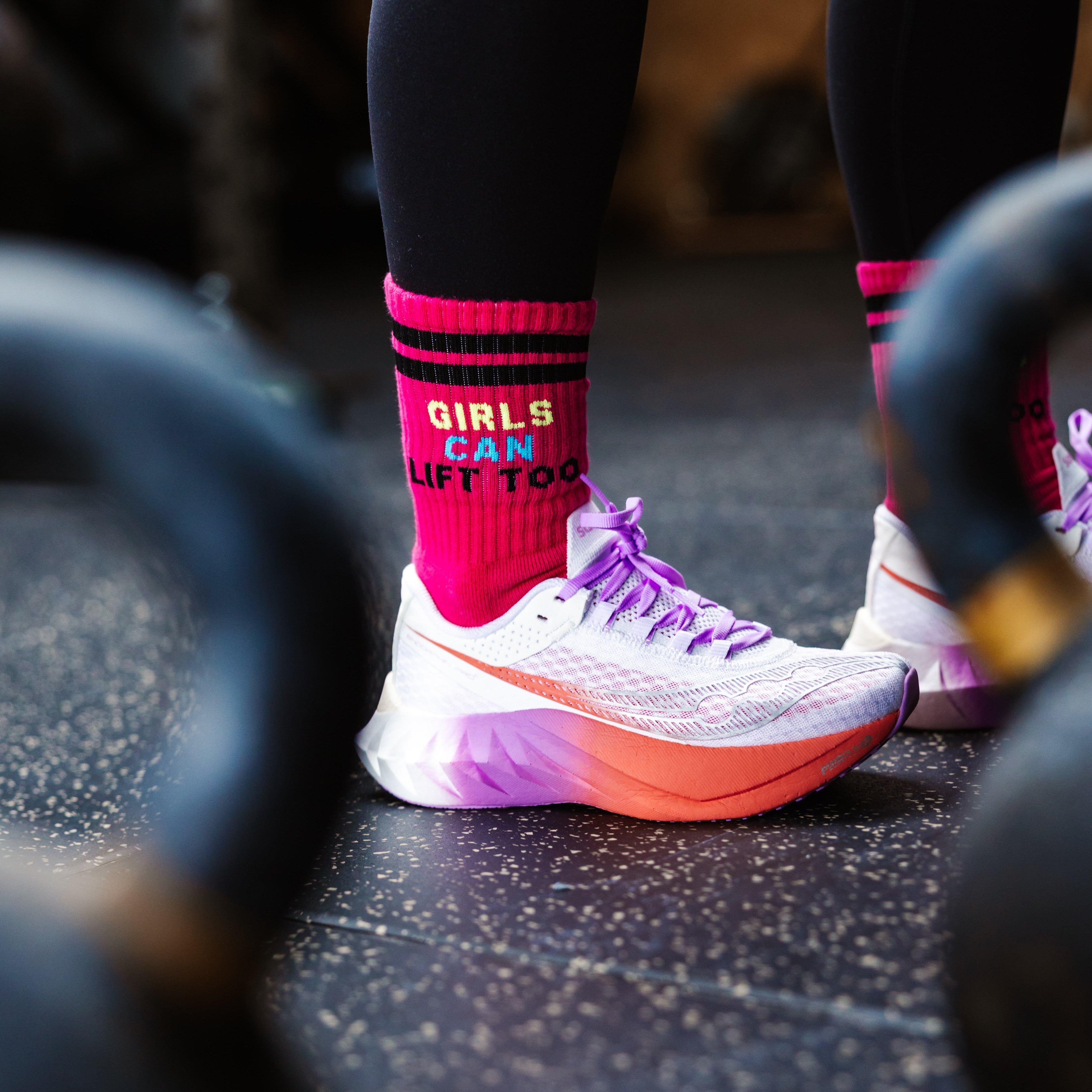 Girls can lift too Sox Uk gym socks
