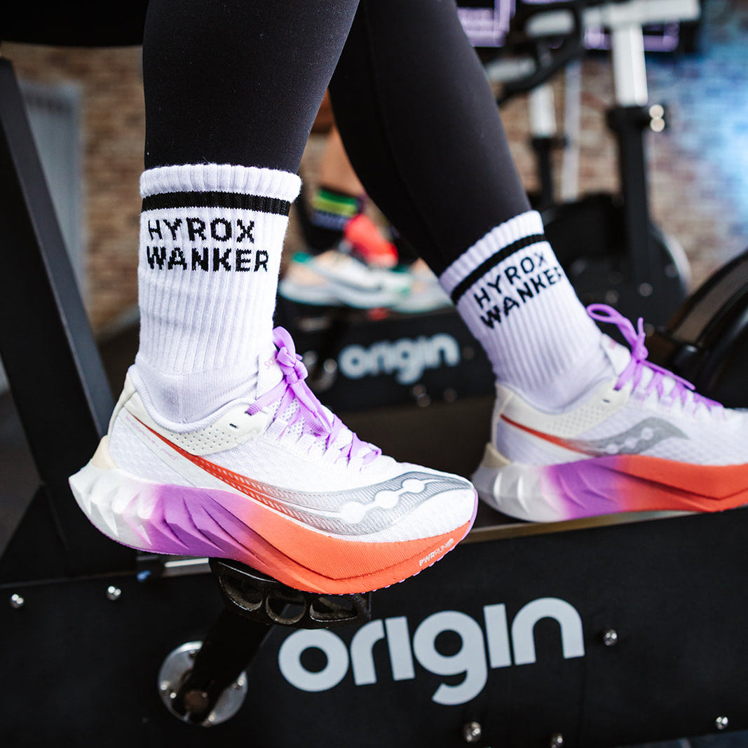 Hyrox socks Sox UK Gym socks wanker socks funny socks TM Fitness