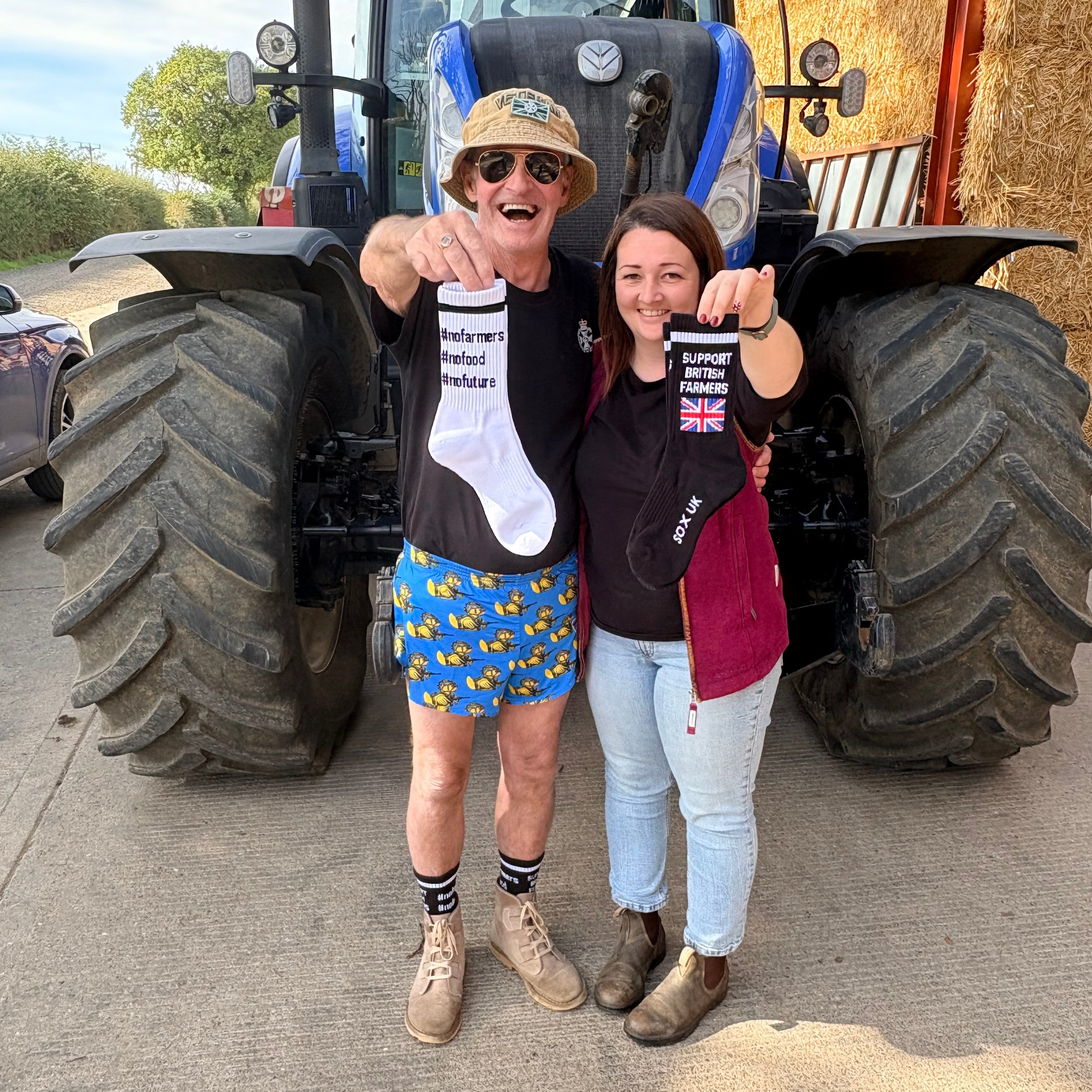 No farmers No Food No Future diddly squat farmers socks british farmers novelty socks farming agriculture Sox UK Official