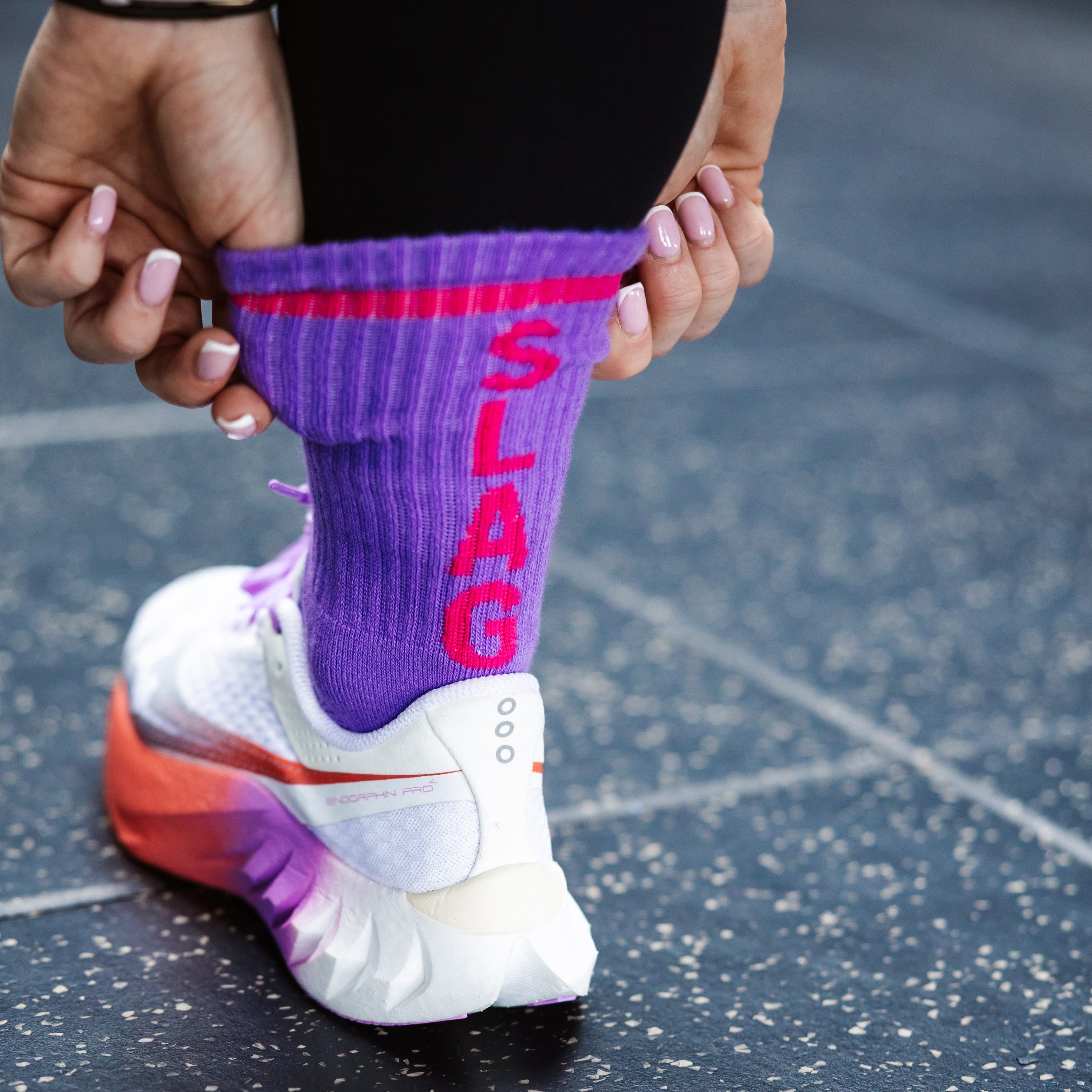 Slag rude socks girls socks gym socks rude socks swear socks naughty socks funny gifts purple socks humour Sox Uk