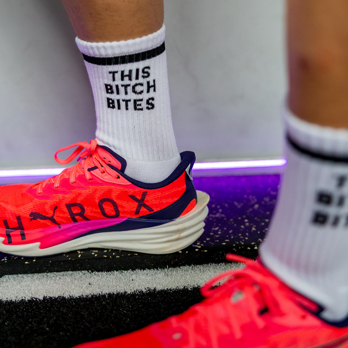 This Bitch Bites powerful socks quotess socks women funny socks Sox UK