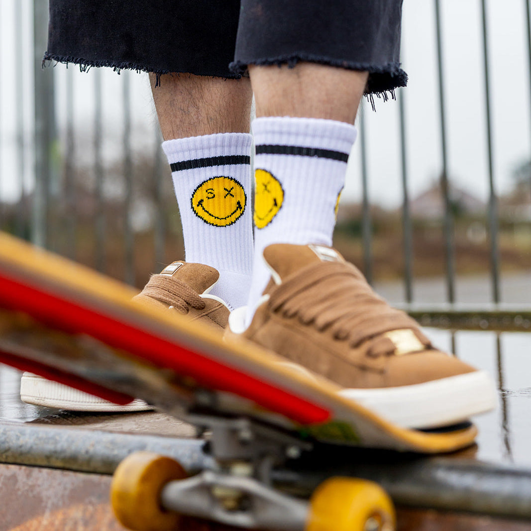 Yellow smiley Sox UK socky happy socks smileys smiley gift