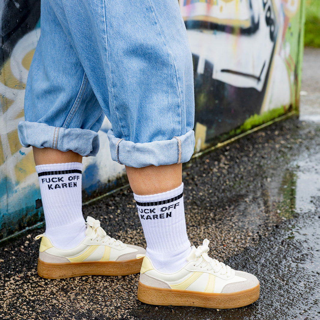 don't be a karen karen socks rude socks fuck off karen Sox UK