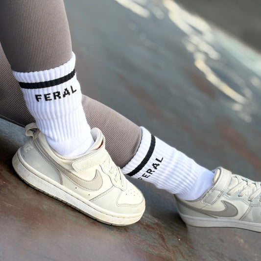 feral kids feral outdoors kids socks gift ideas funny socks quoted socks quote Sox UK cotton socks