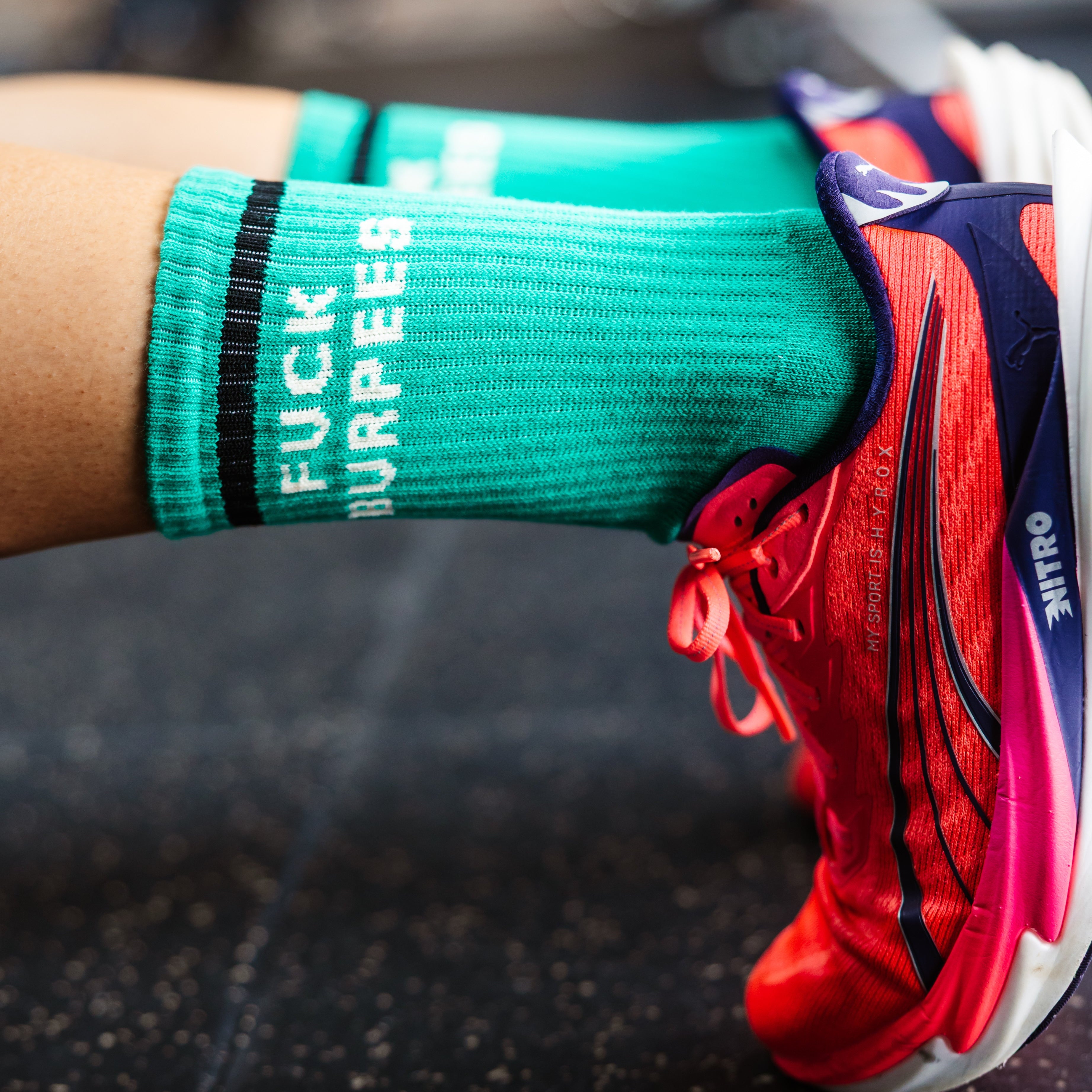 fuck burpees gym. soccks hyrox crossfit funny socks Sox UK