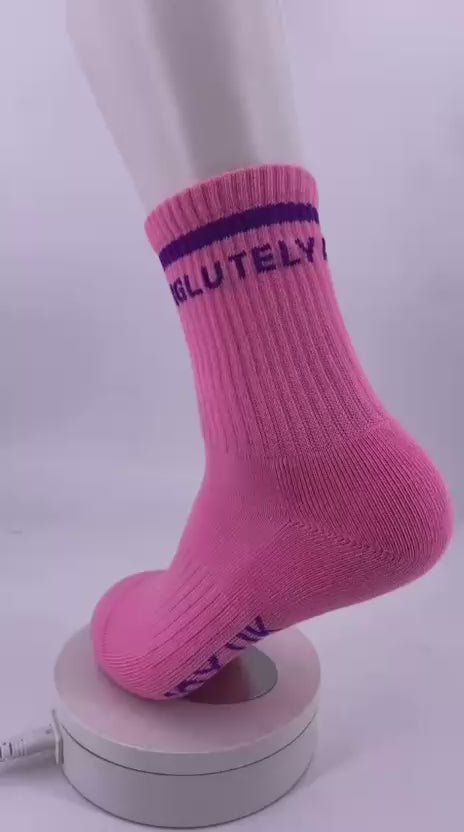 ABSOFUCKINGLUTELY pink & purple Socks - Sox UK