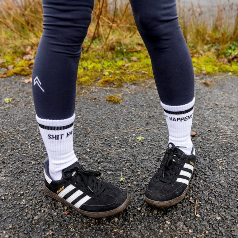 shit happens funny socks happy socks Sox UK quotes socks cotton socks