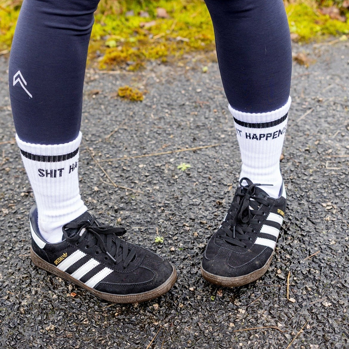 shit happens funny socks happy socks Sox UK quotes socks cotton socks