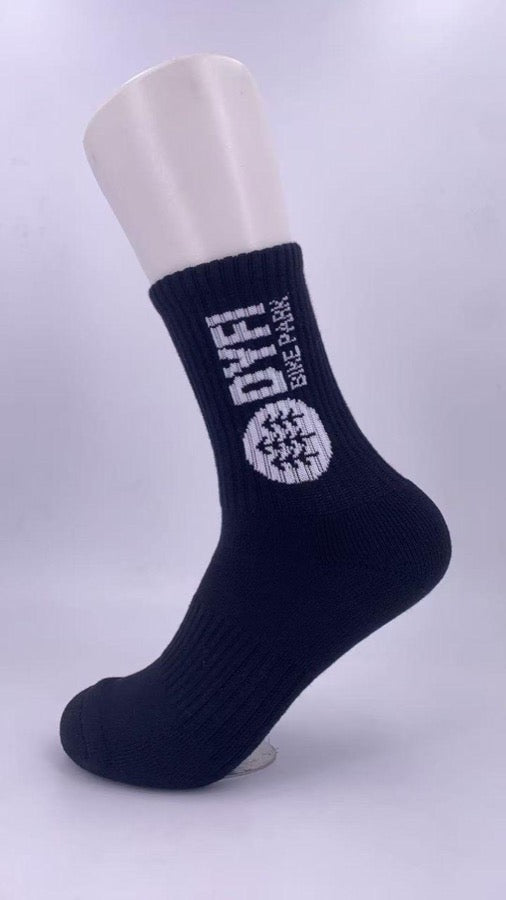 Custom socks for a bike park